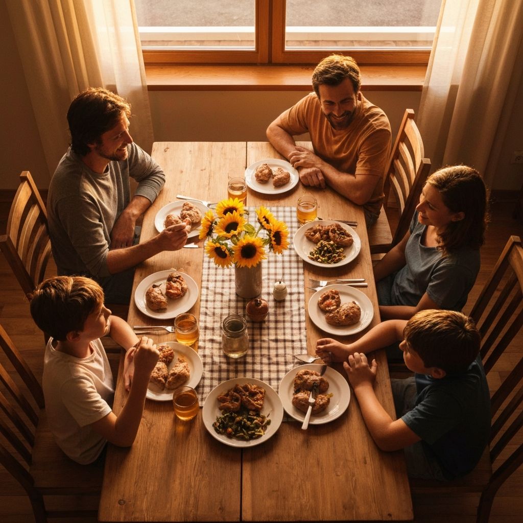 Evening family meal
